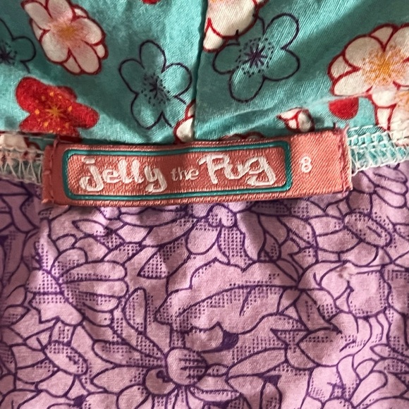 Jelly The Pug Multicolor Floral Kids Tunic Top/Dress S8 - Picture 6 of 6